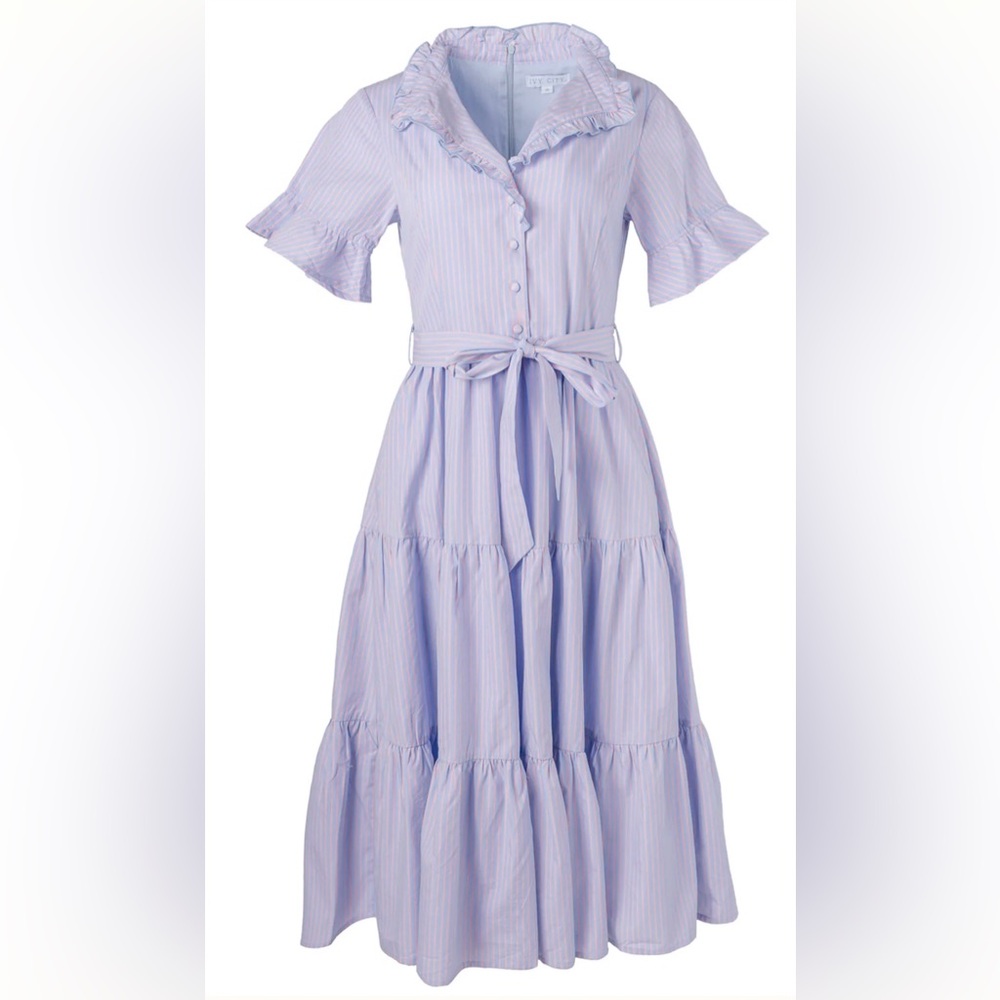 Ivy City Co Mini Sutton Pinstripe Dress Midi Dress (11/12, NWT)
